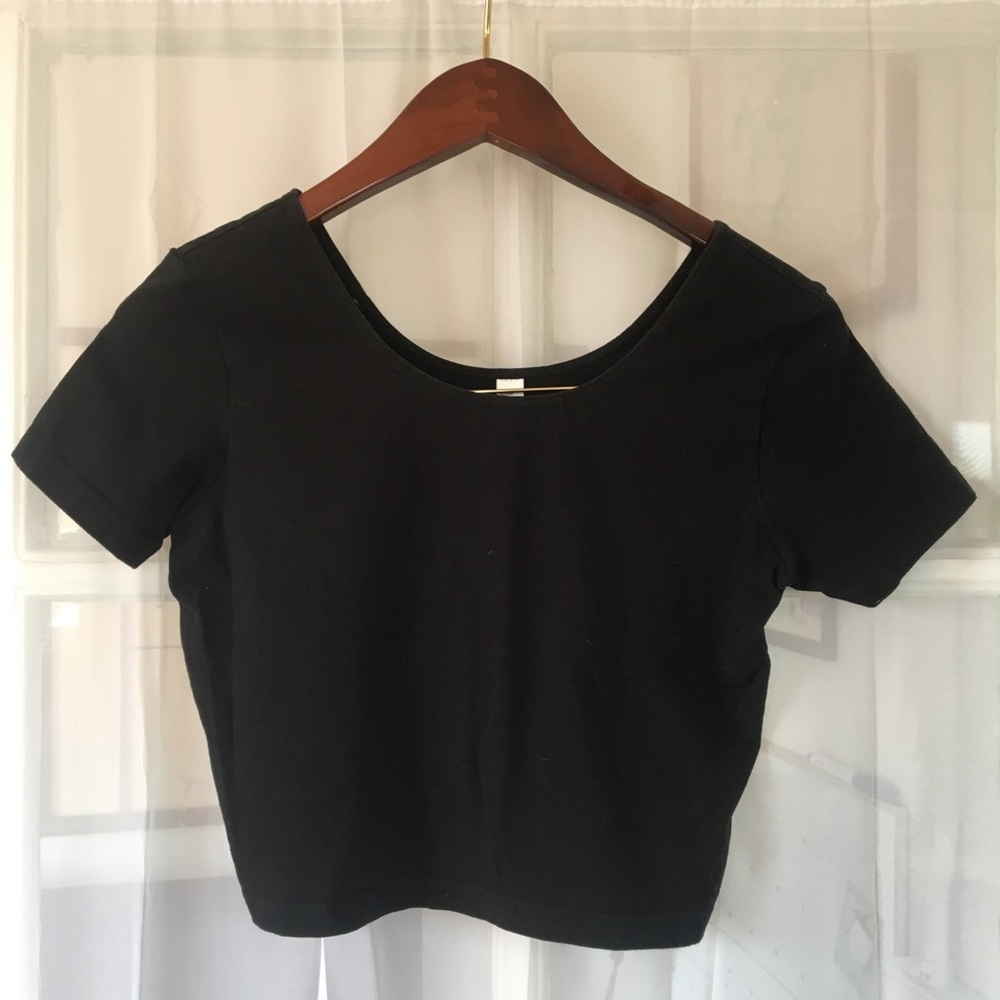 Black American Apparel Crop Top